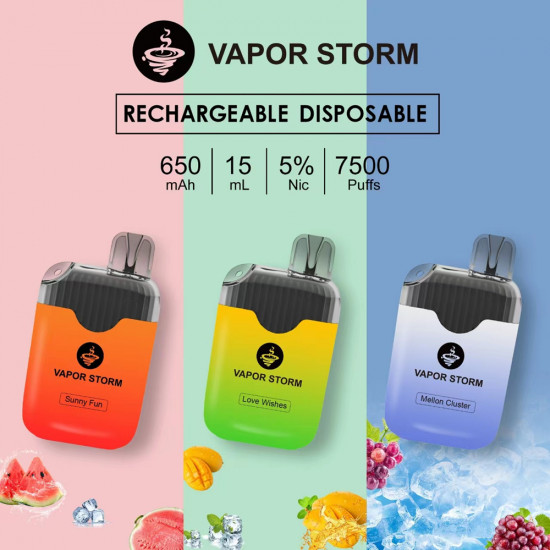 正品 風暴一次性電子煙 Vapor Storm 風暴（5%）一次性7500口